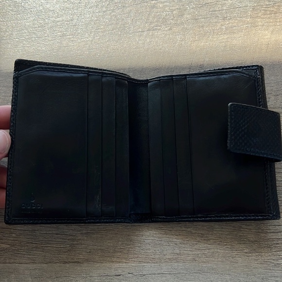 💎 GUCCI - GG Black Compact Wallet - Picture 7 of 9